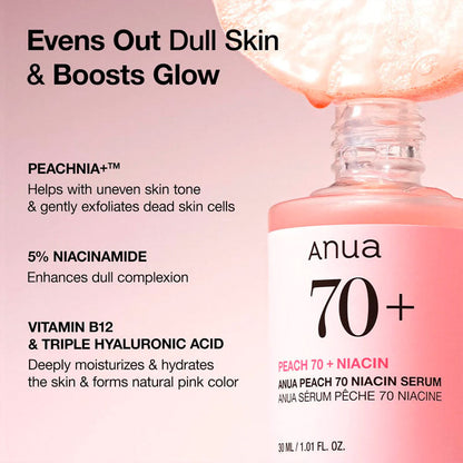 Serum Anua Pêche 70% Niacinamide 30 ml